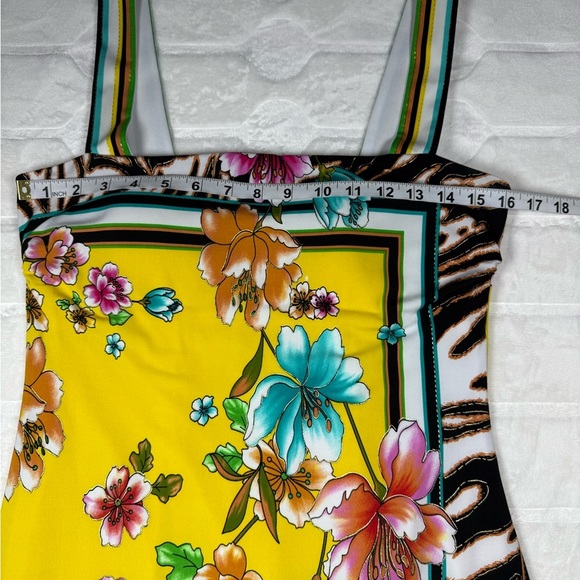 Cache Vintage Floral Bodycon Dress Size 12 – Bold Print Y2K Vibes - Picture 4 of 10